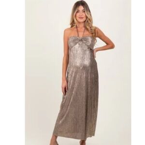 Pinkblush Gold S Maternity Dress- NWT!